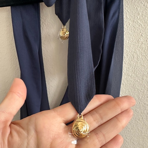 STAUD Navy Halter Dress - Picture 6 of 6